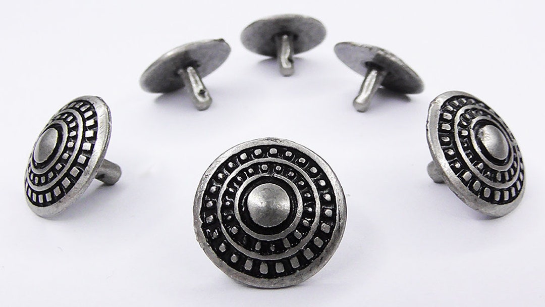 12 Decorative Rivets ATLANTIS CONE RIVET12 Old Silver Rivet Fitting