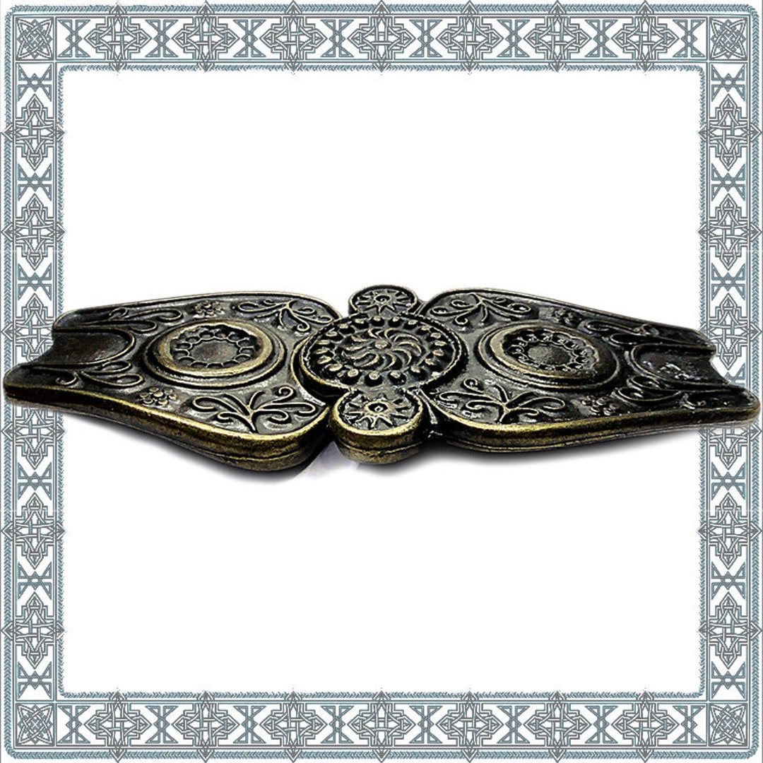 2pcs BABYLONIA RIVET Clasp Old Brass Belt Historical Buckle Clasp Belt