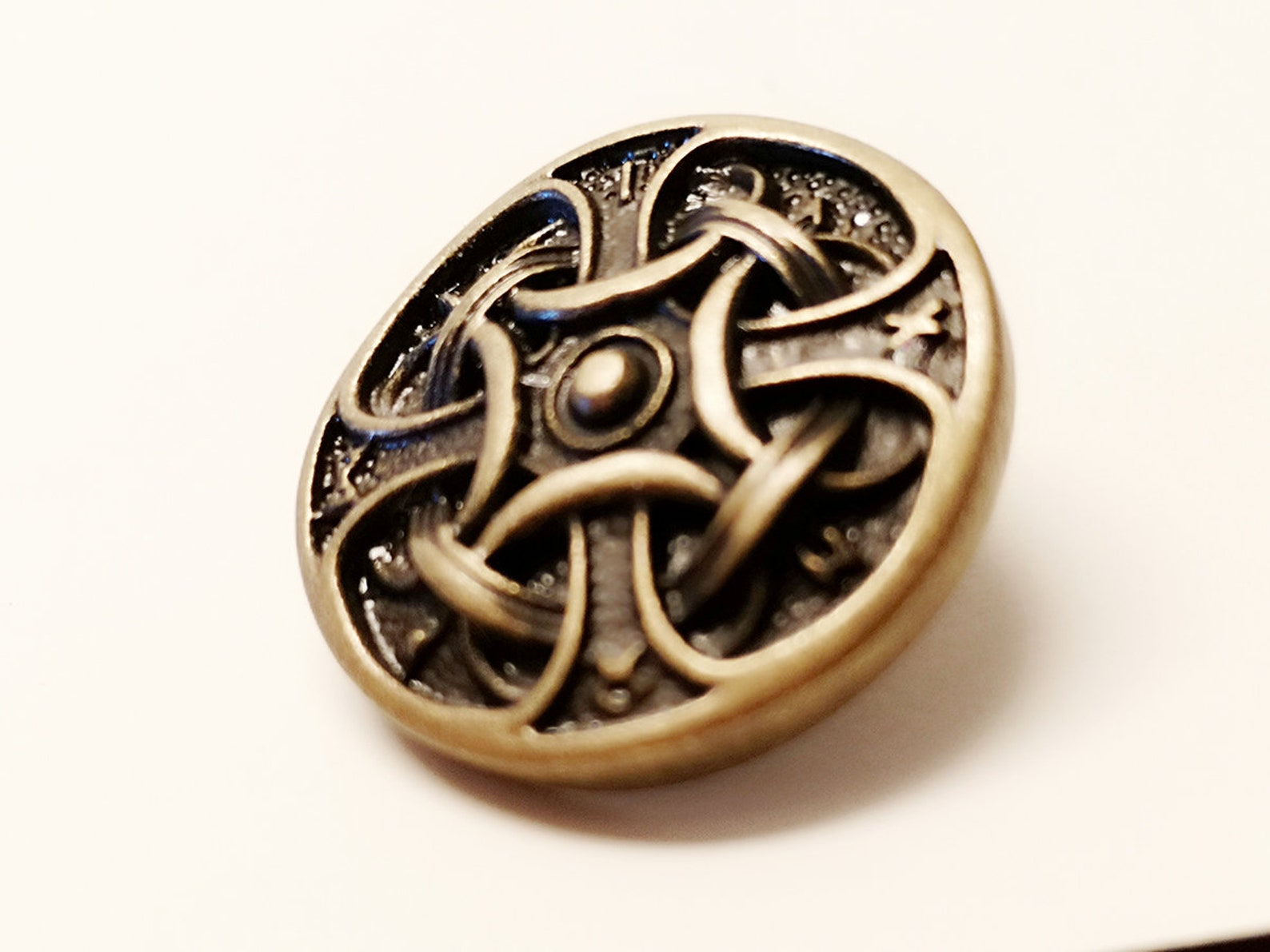 6 Ornamental Rivets ODAL Old Brass Nordic Rune-Rite Fitting | Etsy