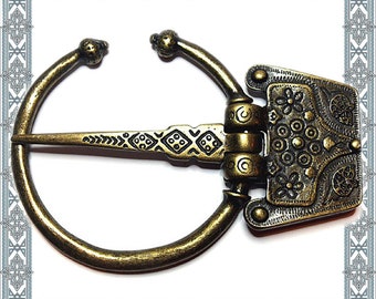 2 pieces KARTHAGER BUCKLE Old brass Fibula ring fibula belt buckle belt buckle Antique brass plated buckle belt buckle