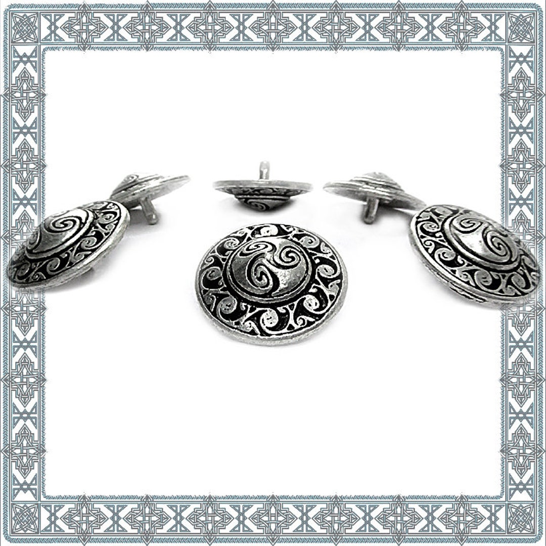 8 Decorative Rivets CELTIC CIRCLE Silver-plated Celtic Triskel - Etsy