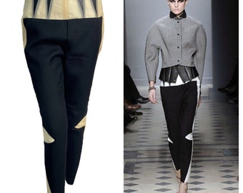 Balenciaga by Nicolas Ghesquière wool, leather and polyurethane trousers / FR 38 / UK 10 / US 8
