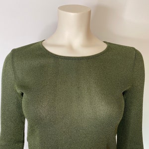 Gucci by Tom Ford Fall 1996 khaki green mesh top / Size S image 3