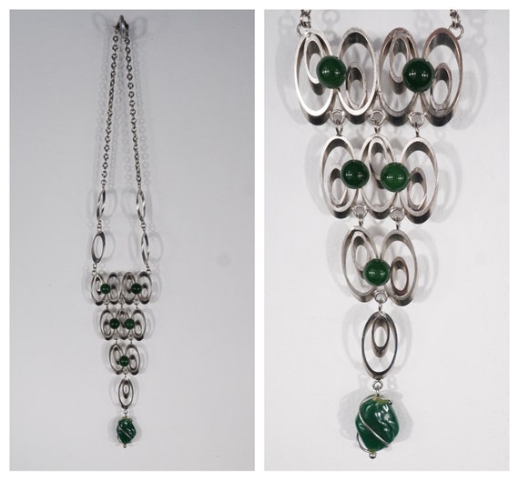 1960's Space Age metal necklace - Retrofuturism