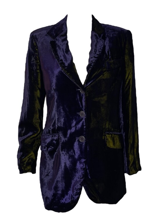 Moschino Cheap and Chic purple and gold blazer / … - image 6