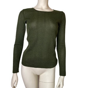 Gucci by Tom Ford Fall 1996 khaki green mesh top / Size S image 2