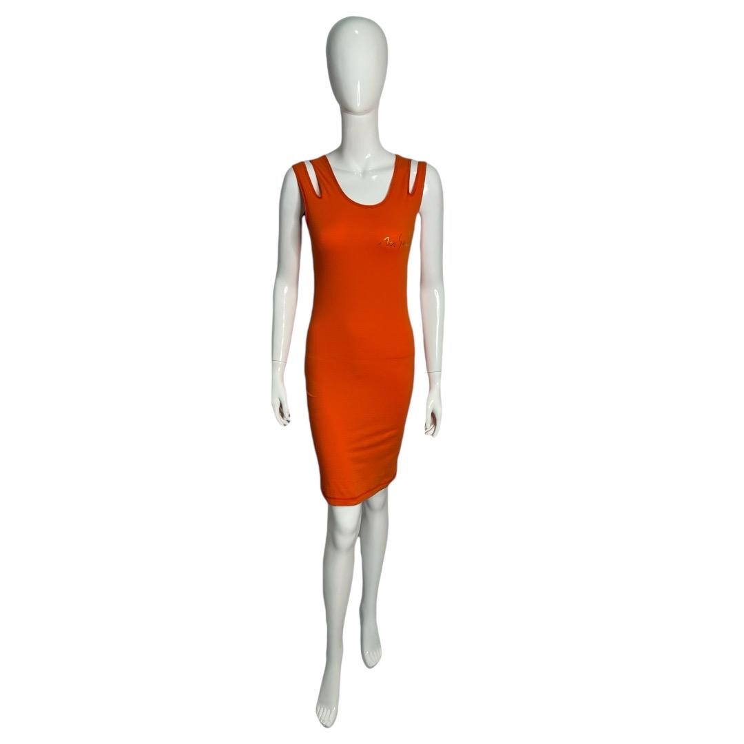 Moschino Jeans Orange Summer Dress / IT 44 / FR 44 / US 10
