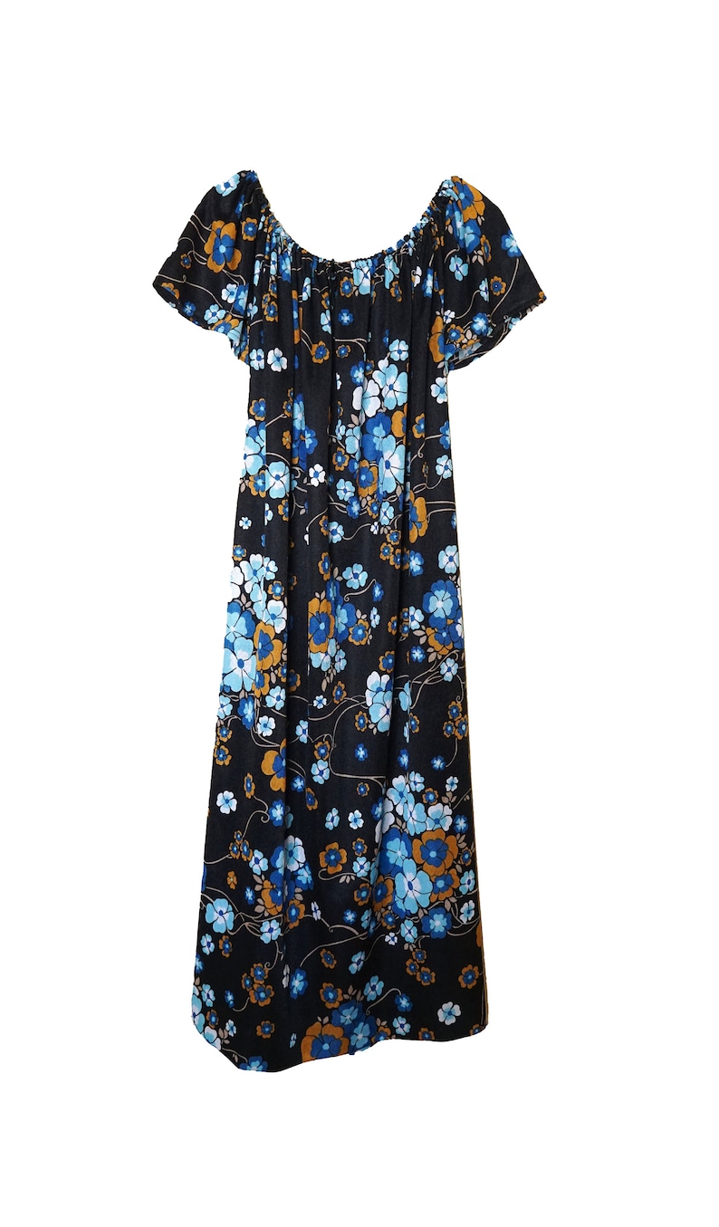 1970/'s floral print summer dress One size