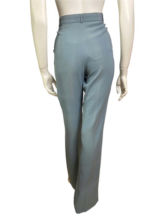 Thierry Mugler turquoise straight trousers / FR 4… - image 7