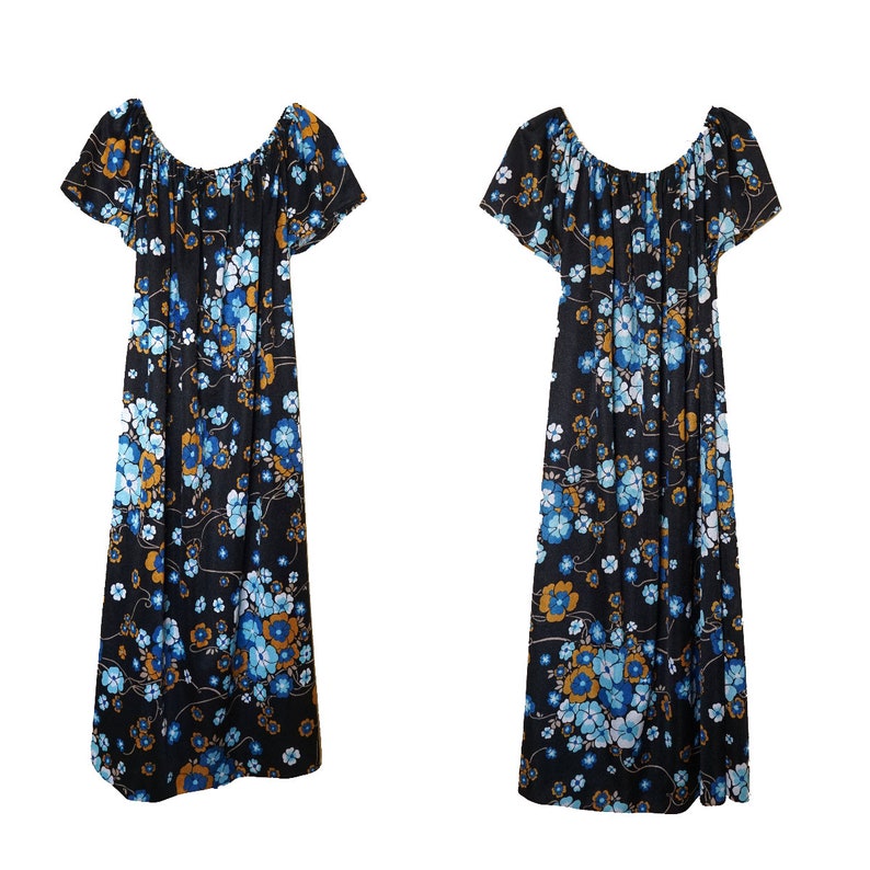 1970/'s floral print summer dress One size