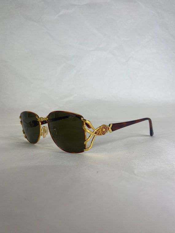 Rochas gold and brown sunglasses / 1980's Mod. 901