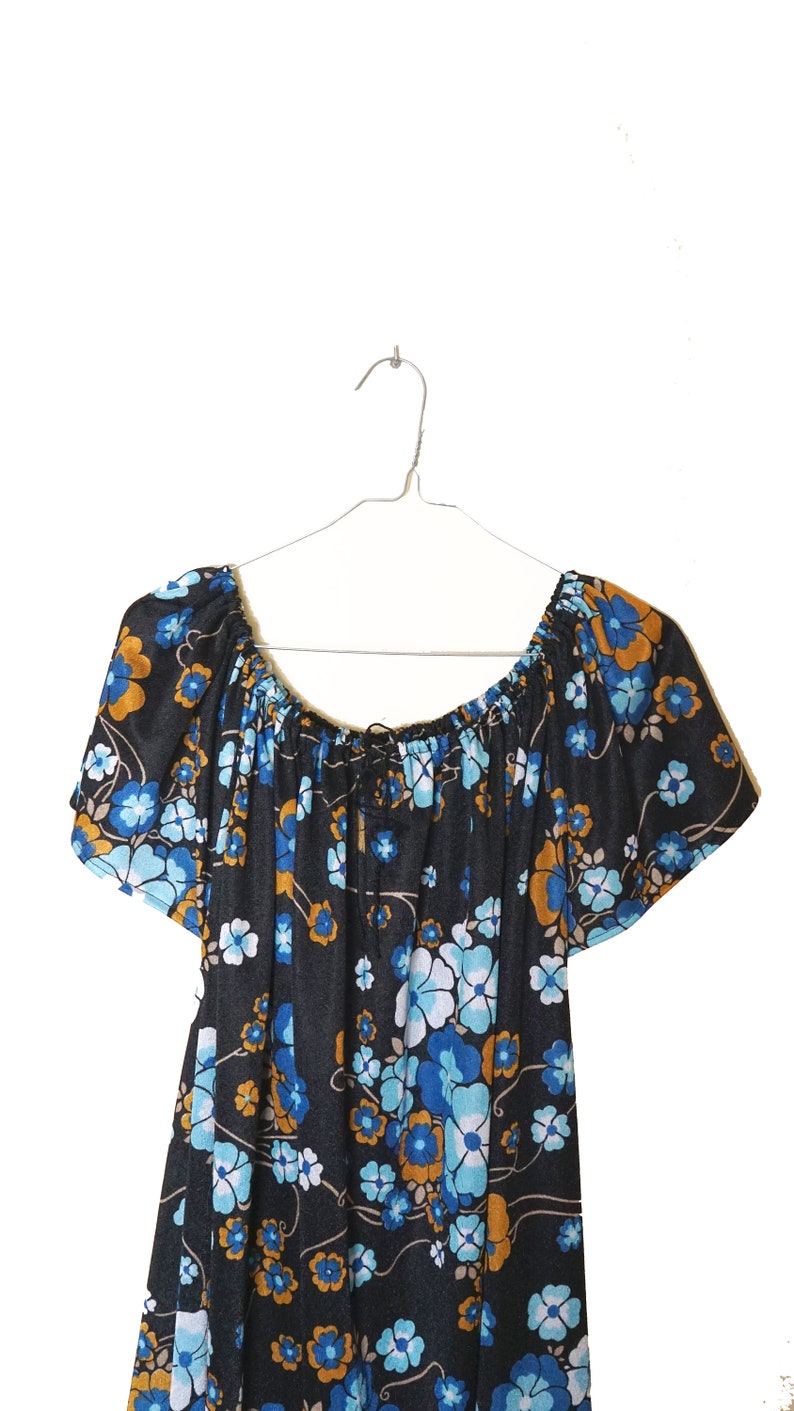 1970/'s floral print summer dress One size