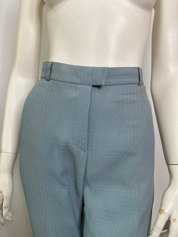Thierry Mugler turquoise straight trousers / FR 4… - image 6