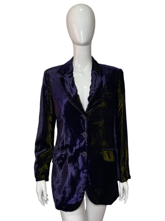 Moschino Cheap and Chic purple and gold blazer / … - image 3