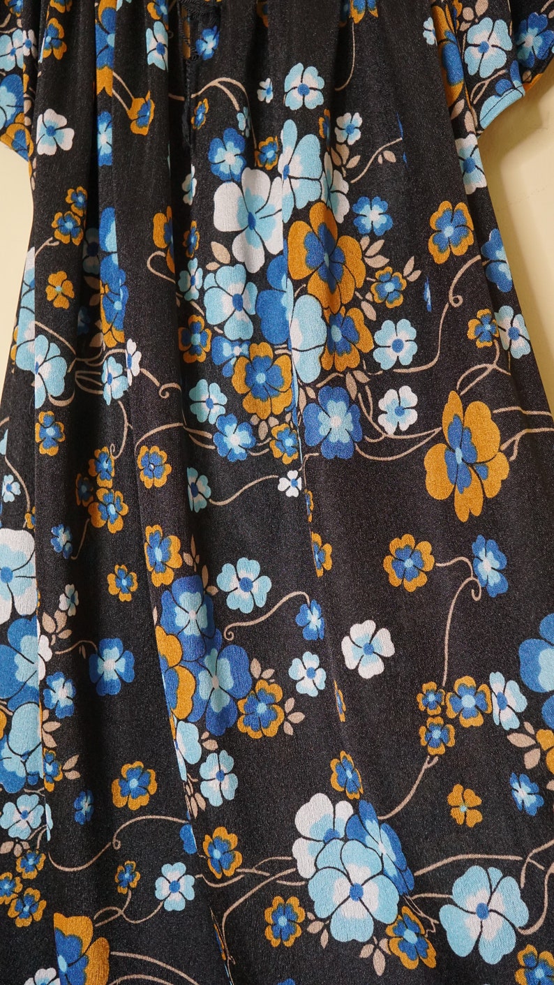 1970/'s floral print summer dress One size