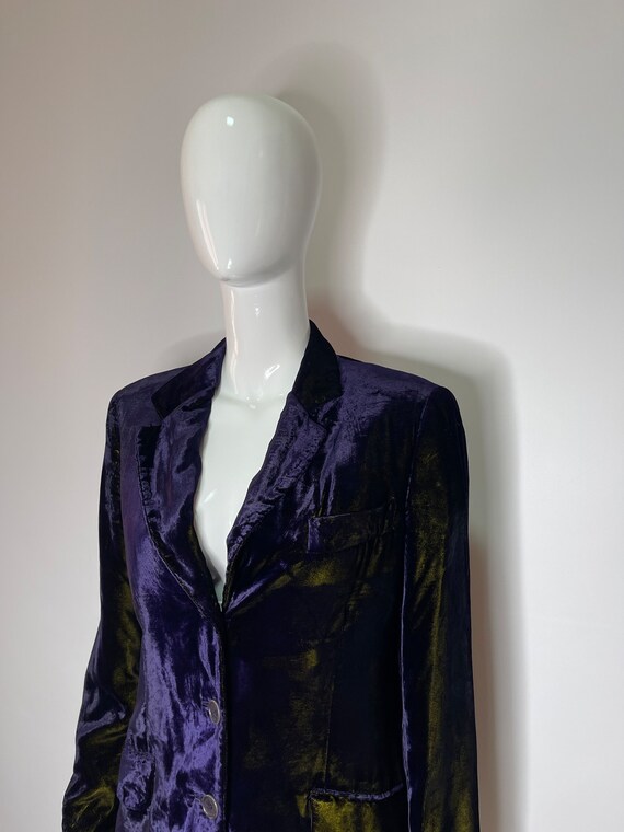Moschino Cheap and Chic purple and gold blazer / … - image 5