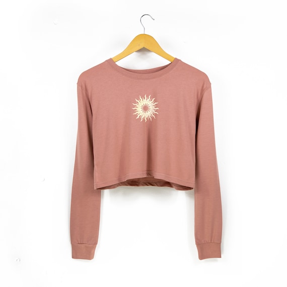 Women's 'sunshine' Long Sleeve Cropped T-shirt - Etsy