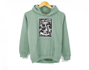 Kids 'Flying Saucers Attack' Hoodie - Ages 1-2, 3-4, 5-6, 7-8, 9-11, 12-13