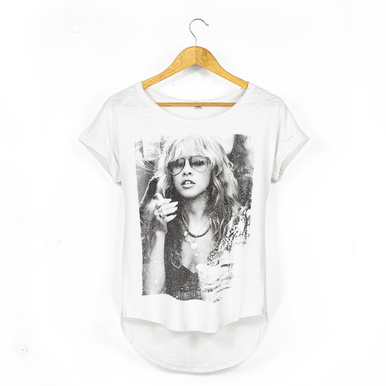 Stevie Nicks Vintage Rock T Shirt White