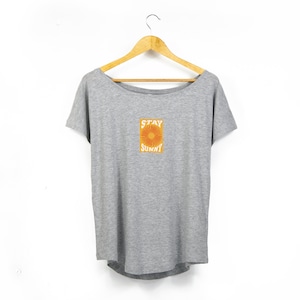 Women&#39;s &#39;Stay Sunny&#39; Organic-Blend Scoop Neck T-Shirt