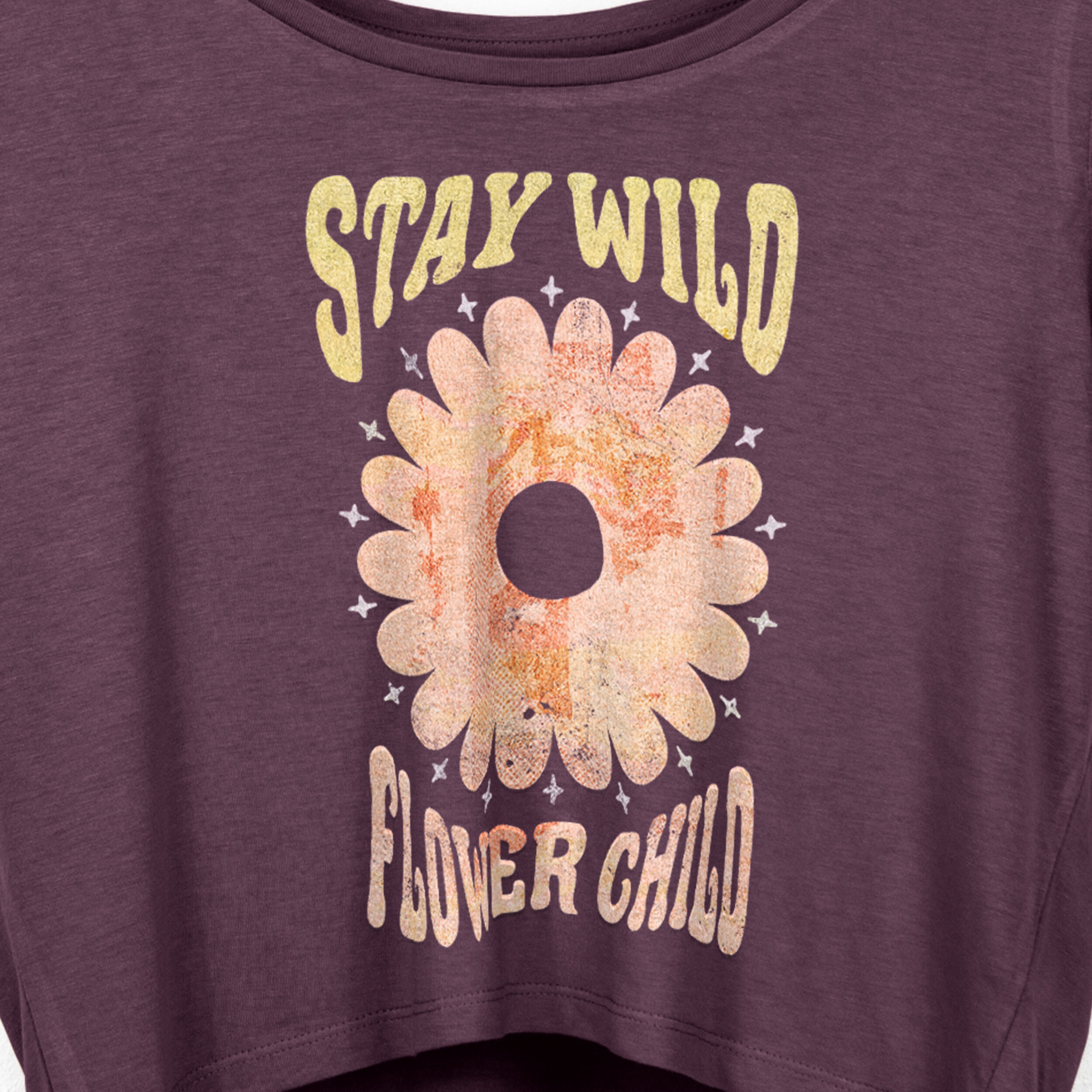 レディース「Stay Wild Flower Child」オーガニックブレンドオーバー