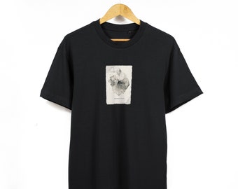 T-shirt da uomo/unisex in cotone organico pesante "Memento Vivere".