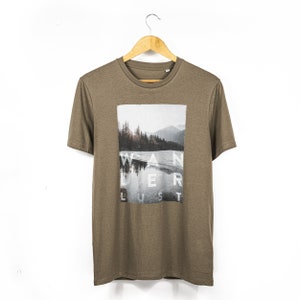 Men&#39;s / Unisex &#39;Wanderlust&#39; Organic Cotton T-Shirt