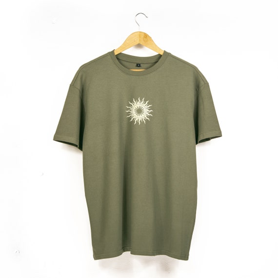 Unisex Oversized Tshirt With Vintage Sun Print | Sunshine 