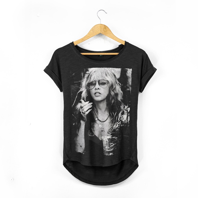 Stevie Nicks Vintage Rock T Shirt Black