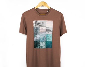 Men's / Unisex 'Ocean Collage' Organic Cotton T-Shirt