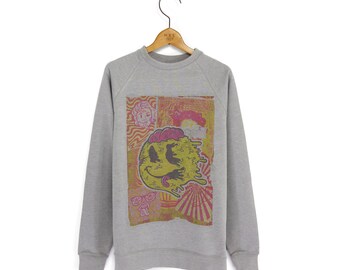 '90s Rave'-sweater met ronde hals heren/dames