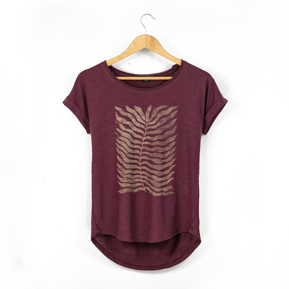 Botanical Print Relaxed Fit T Shirt