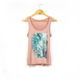 Women&#39;s &#39;My Heart Belongs To The Ocean&#39; Yoga-Style Organic Cotton Tank Top