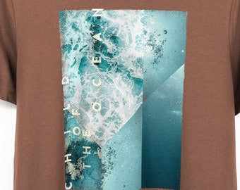 [ADD SEOUL] ★THE OCEAN PURE SILK T-SHIRT Men's / Unisex 'child of the Ocean' Organic Cotton T-shirt
