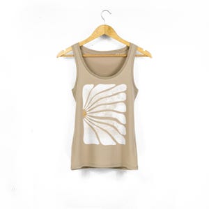Daisy Floral Print Organic Tank Top
