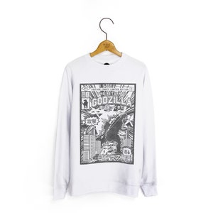 Women&#39;s / Men&#39;s &#39;Godzilla&#39; Retro Vintage-Style Comic Art Sweatshirt