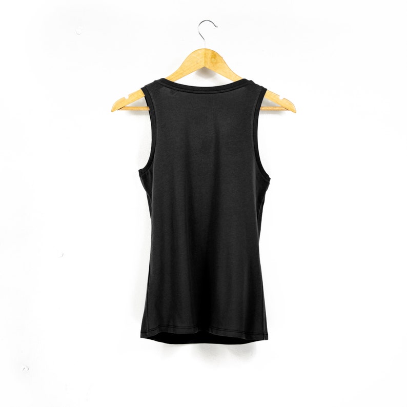 Womens Organic Cotton Tank Top in Black