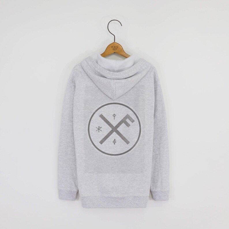 Men/'s /'Gibo Auja/' Nordic Rune Design Hoodie