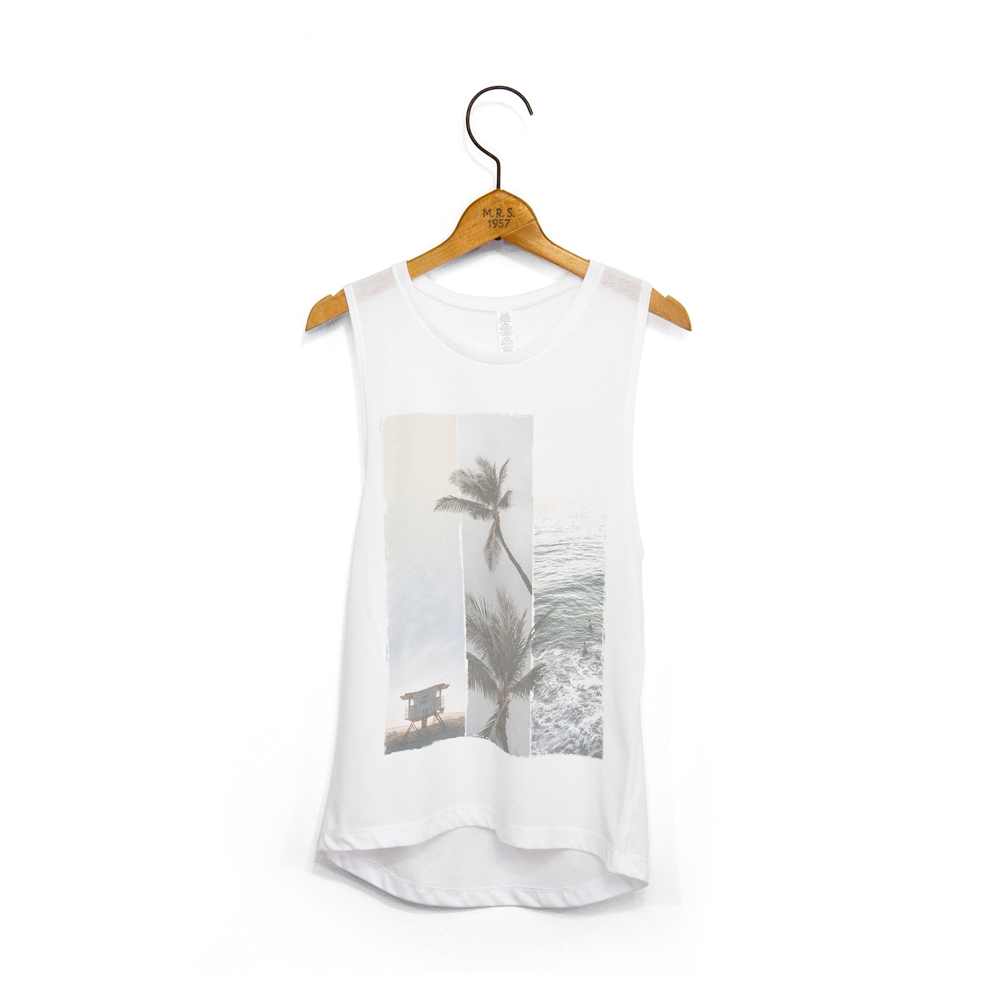 Women's 'Beach Dreams' Summer Beachwear Surf Style Muscle Fit Tank Top