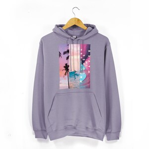 Unisex &#39;Happiness Comes In Waves&#39; Surf-Style Beach Hoodie