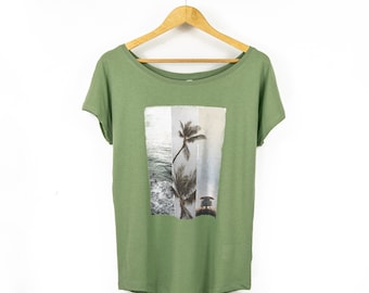 Women's 'Beach Dreams' Organic-Blend Scoop Neck T-Shirt