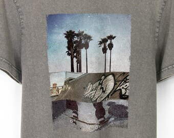 Y2K Skate Graphic Acid Wash T-shirt - Etsy