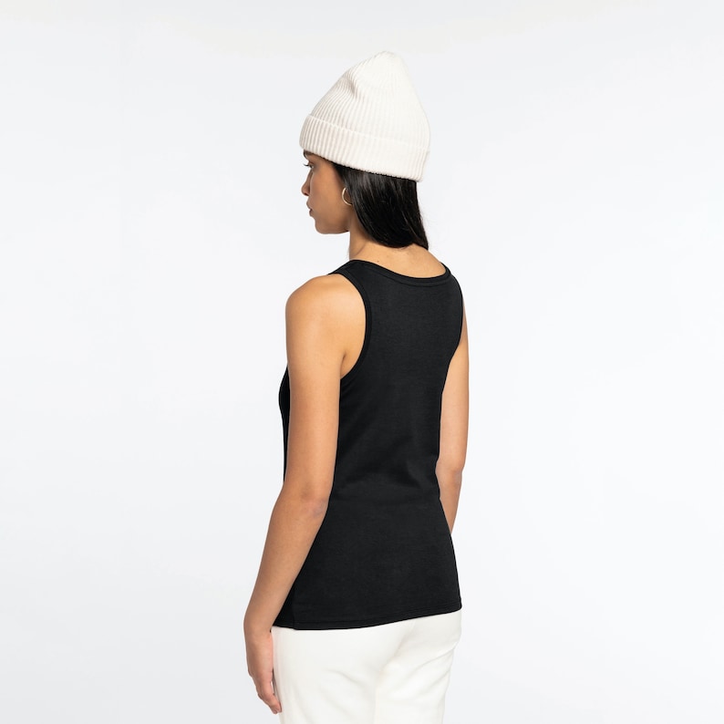 Womens Organic Cotton Tank Top in Black