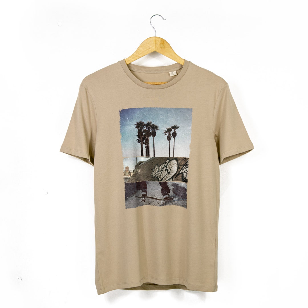 Men's Unisex 'california Skate' Skater-style Organic Cotton T