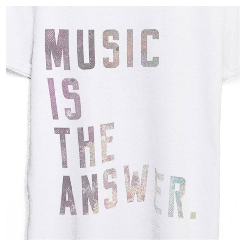 Men's 'Music Is The Answer' Tri-Blend V-Neck T-Shirt image 2