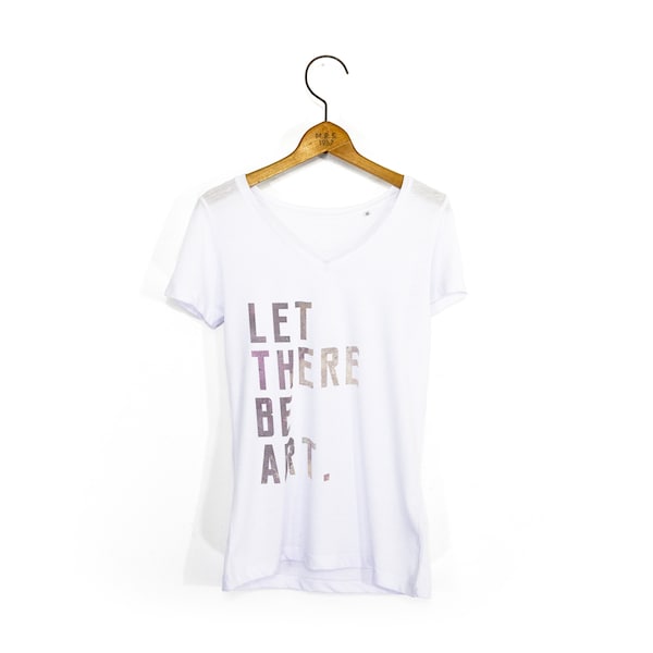 Women's 'Let There Be Art' V-Neck T-Shirt