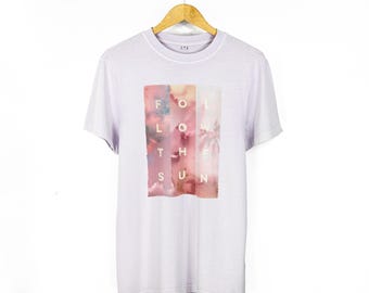 Mens Follow The Sun Washed Out Surfer T Shirt