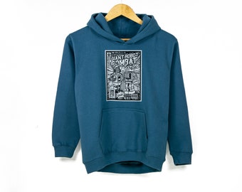 Kids 'Giant Robot Combat' Hoodie - Ages 1-2, 3-4, 5-6, 7-8, 9-11, 12-13