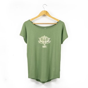 Womens Lotus Flower Mandala Rundhals TShirt