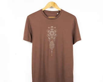 Unisex 'Unalome' Spiritual Design Organic Cotton T-Shirt